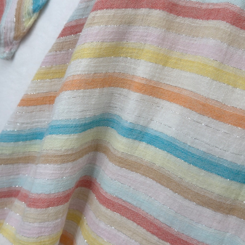 Lovers & Friends Stay Dress XL Spring Rainbow Mini Off the Shoulder Summer Cute - Picture 2 of 10